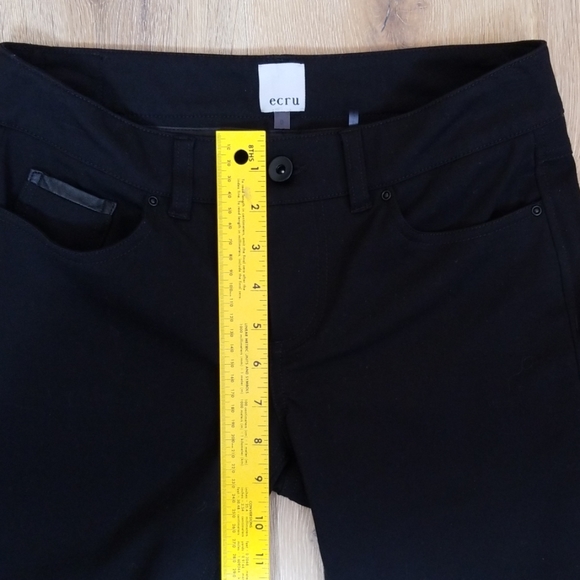 ecru ~ Black Skinny Stretch Jeans - Picture 6 of 7